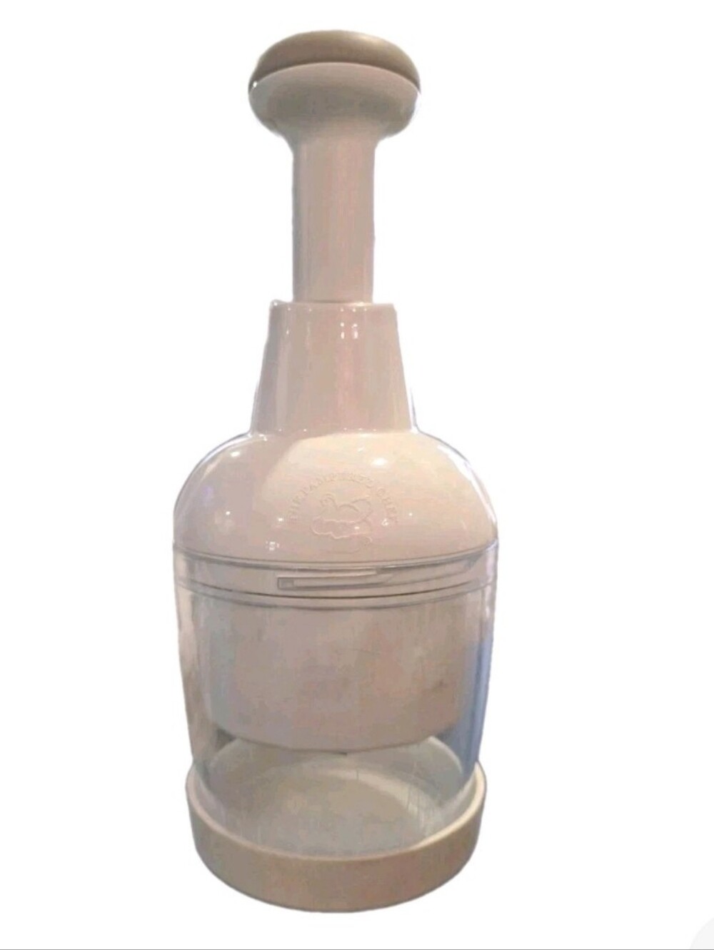 Pampered Chef Food Chopper rotating stainless plunger style kitchen Cooking Cut